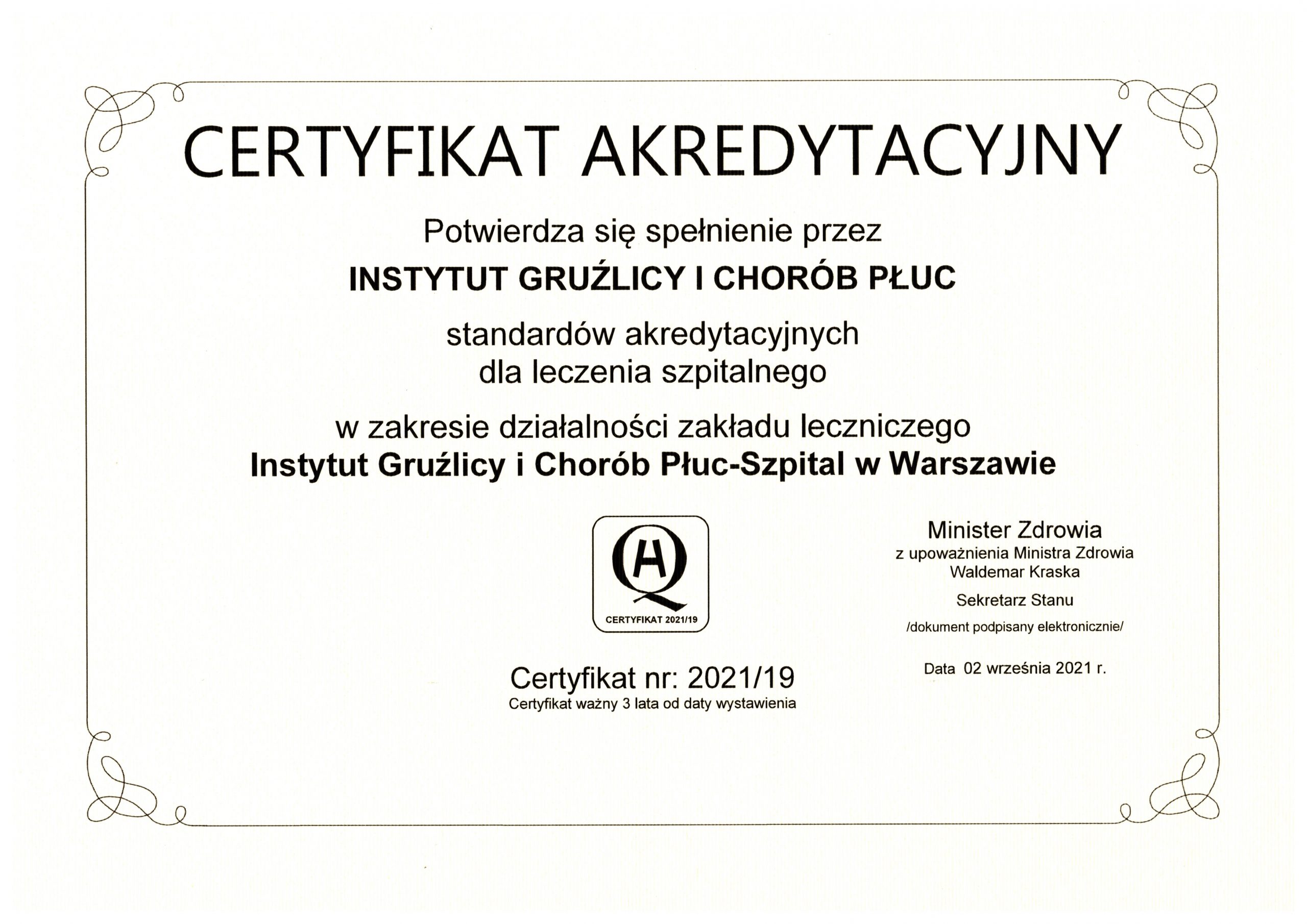 Certyfikat Akredytacyjny 2021 2024